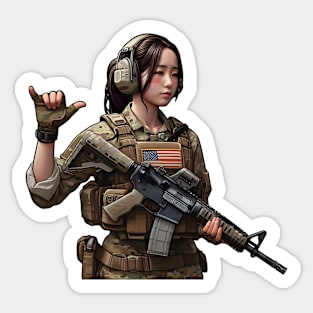 Tactical Girl Sticker